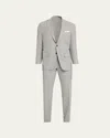 Kiton Wool Single-breasted Suit In Gray