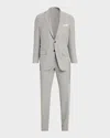 Kiton Wool Single-breasted Suit In Gray