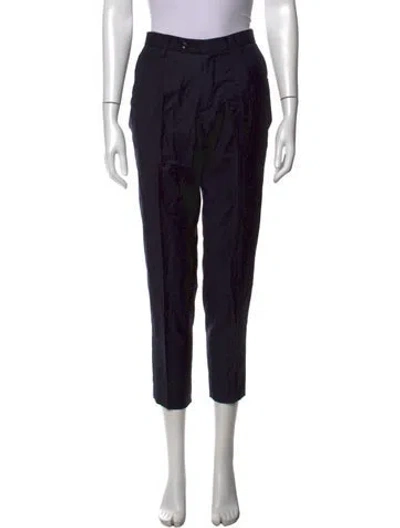 Pre-owned Kiton Wool Straight Leg Pants In Black