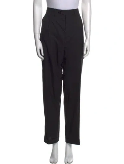 Pre-owned Kiton Wool Straight Leg Pants In Blue