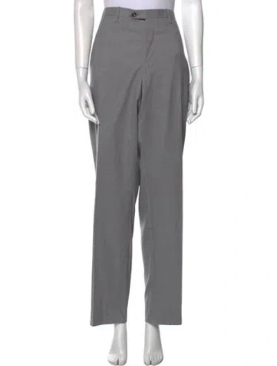Pre-owned Kiton Wool Straight Leg Pants In Gray