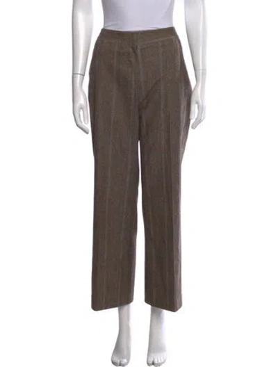 Pre-owned Kiton Wool Straight Leg Pants In Gray