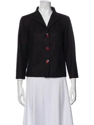 Pre-owned Kiton Wool Striped Blazer In Black