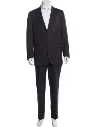 Pre-owned Kiton Wool Striped Two-piece Blazer In Black