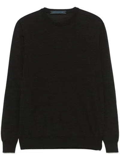 Kiton Wool Sweater In Grau