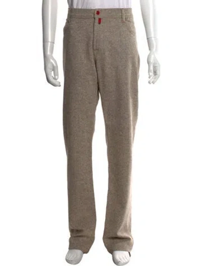 Pre-owned Kiton Wool Sweatpants In Neutral
