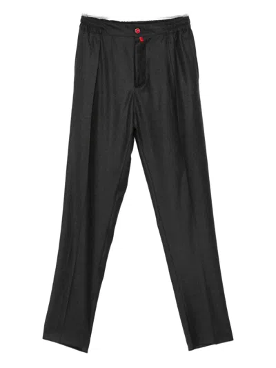 Kiton Wool Trousers In Black