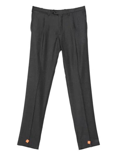 Kiton Wool Trousers In Gray