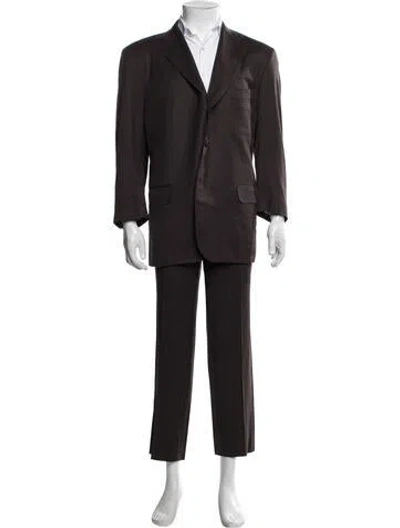 Pre-owned Kiton Wool Two-piece Blazer In Brown