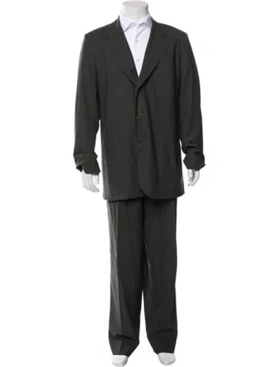 Pre-owned Kiton Wool Two-piece Blazer In Grey