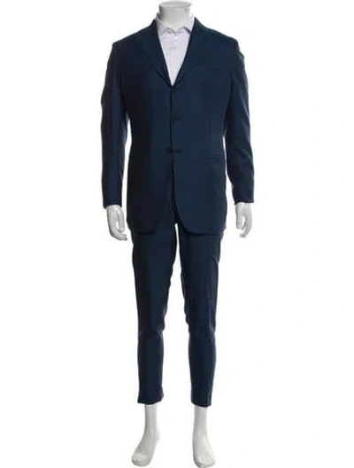 Pre-owned Kiton Wool Two-piece Suit In Blue