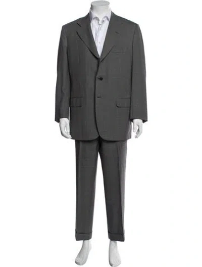 Pre-owned Kiton Wool Two-piece Suit In Gray