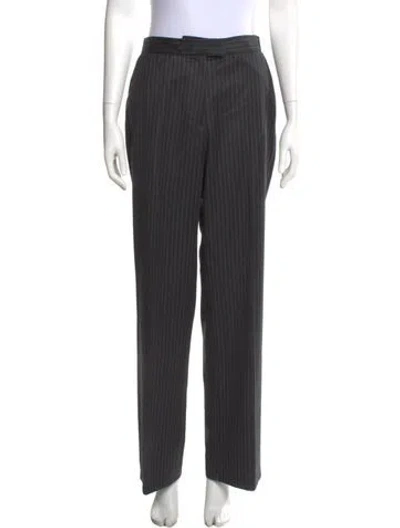 Pre-owned Kiton Wool Wide Leg Pants In Gray