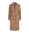 Kiton Wool-alpaca Single-breasted Coat In Brown