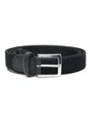 Kiton Woven Belt In Blue