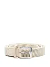 Kiton Woven Belt In Neutrals