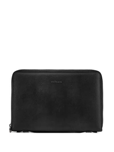 Kiton Zip-around Laptop Bag In Black