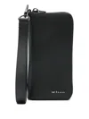 Kiton Leather Phonecase In Black