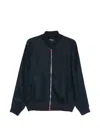 Kiton Zip Bomber Jacket In Blue