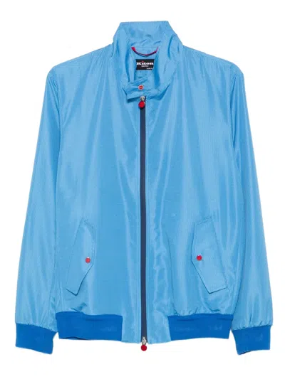 Kiton Zip-fastening Jacket In Blue