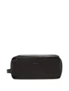 Kiton Rectangular Travel Case Front Pocket In Black