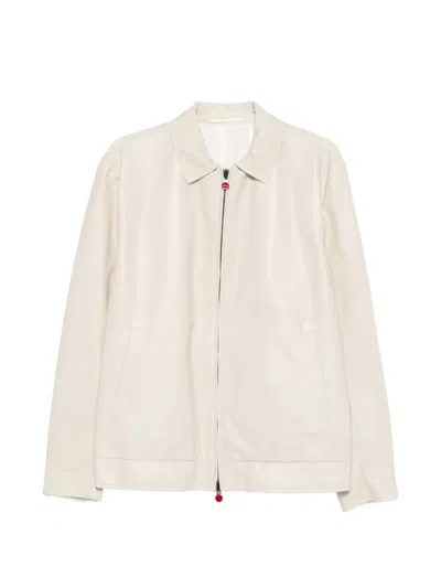 Kiton Zip-fastening Welt-pockets Reversible Jacket In Neutral