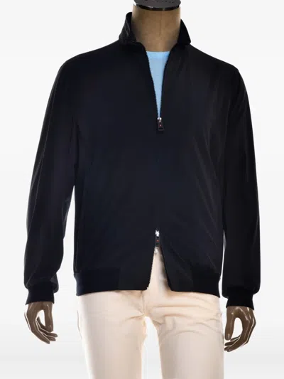Kiton Kired Liam Nylon-elastane Light Jacket In Blue