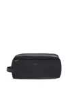 Kiton Rectangular Travel Case Front Pocket In Black