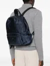 Kiton Zip-pocket Backpack In Blue