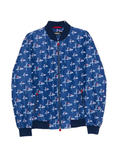 Kiton Jacke Mit Print In Blue