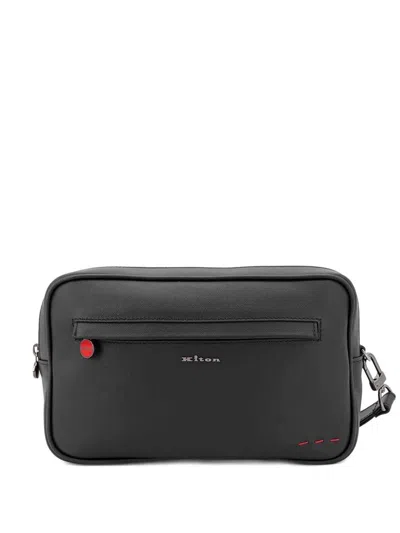 Kiton Zip-up Clutch In Black