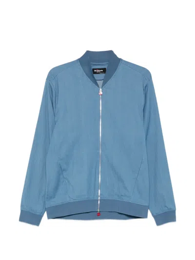 Kiton Zip-front Jacket In Blue