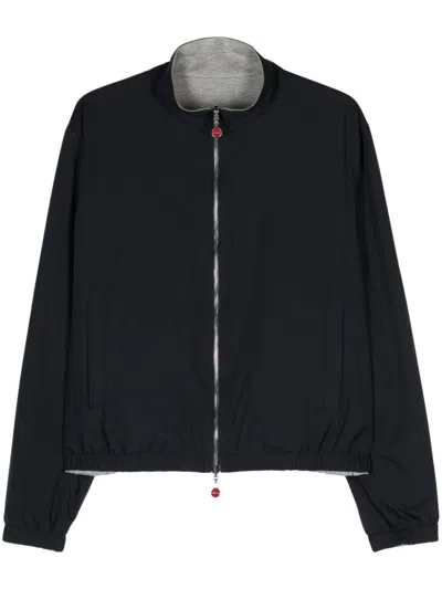 Kiton Zipped Reversible Jacket In Blue
