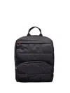 Kiton Quilted Backpack Adjustable Straps Top Handle In Black