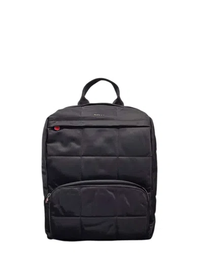 Kiton Quilted Logo-plaque Backpack In Black