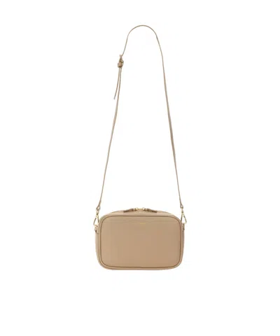 Kiton Shoulder Bag With Logo In Nude