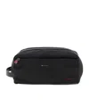 Kiton Rectangular Travel Case Front Pocket In Black