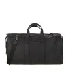 Kiton Nylon Duffle Bag With Leather Inserts In Black