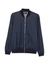 Kiton Zip-up Bomber Jacket In Blue