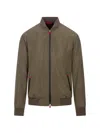Kiton Zip-up Bomber Jacket In Green