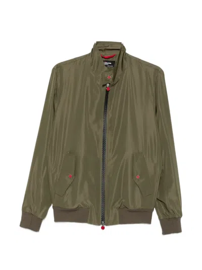 Kiton Zip-up Bomber Jacket In Green