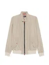 Kiton Bomber Jacket Contrasting Front Zipper In Neutral