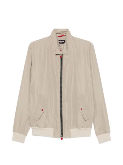 Kiton Zip-up Bomber Jacket In Neutral