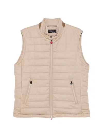Kiton Zip-up Gilet In Neutral