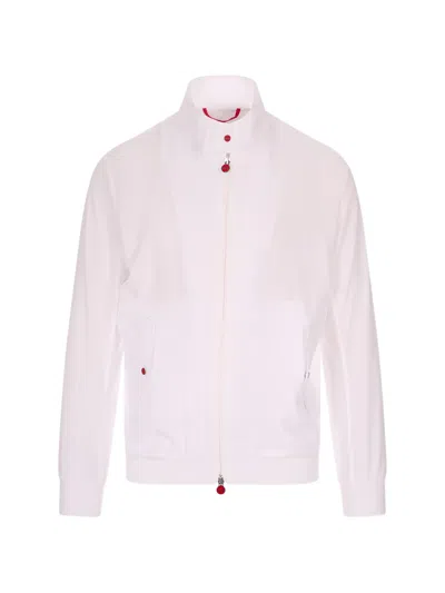 Kiton Zip-up High-neck Jacket In White