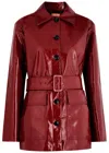 Kitri Beatrix Vinyl Jacket In Red