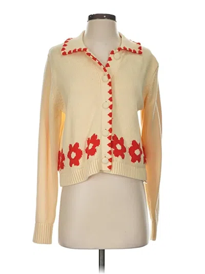 Pre-owned Kitri Cardigan Sweater In White