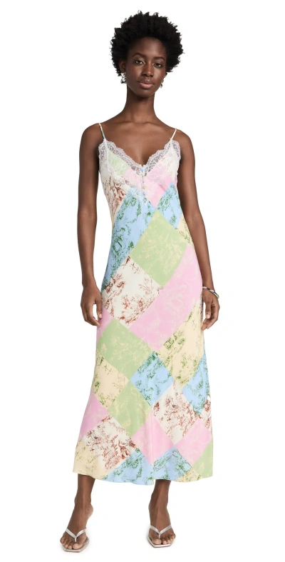 Kitri Daphne Maxi Dress Patched Toile De Juoy In Pastel