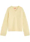 Kitri Everly Cable-knit Jumper In Yellow