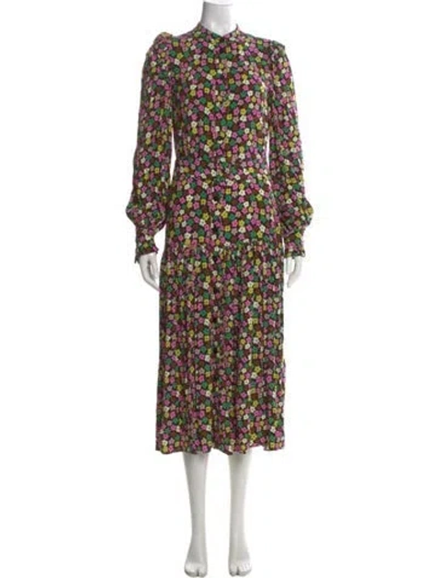 Pre-owned Kitri Floral Print Long Dress In Multi